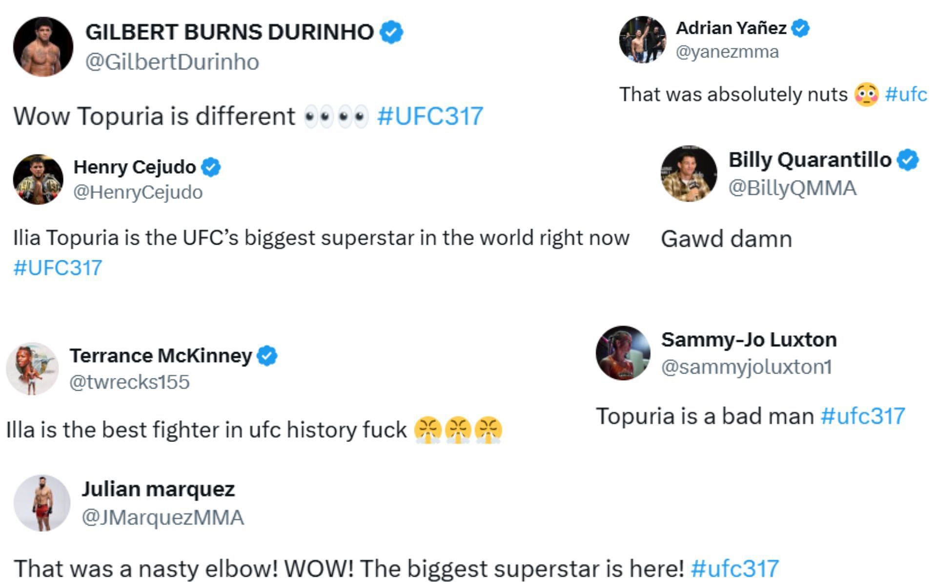 MMA pros react to Ilia Topuria's UFC 317 victory